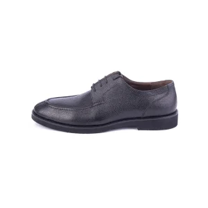 Mens Classic Leather Shoes Code 7123D Black Color Side Shot copy 1