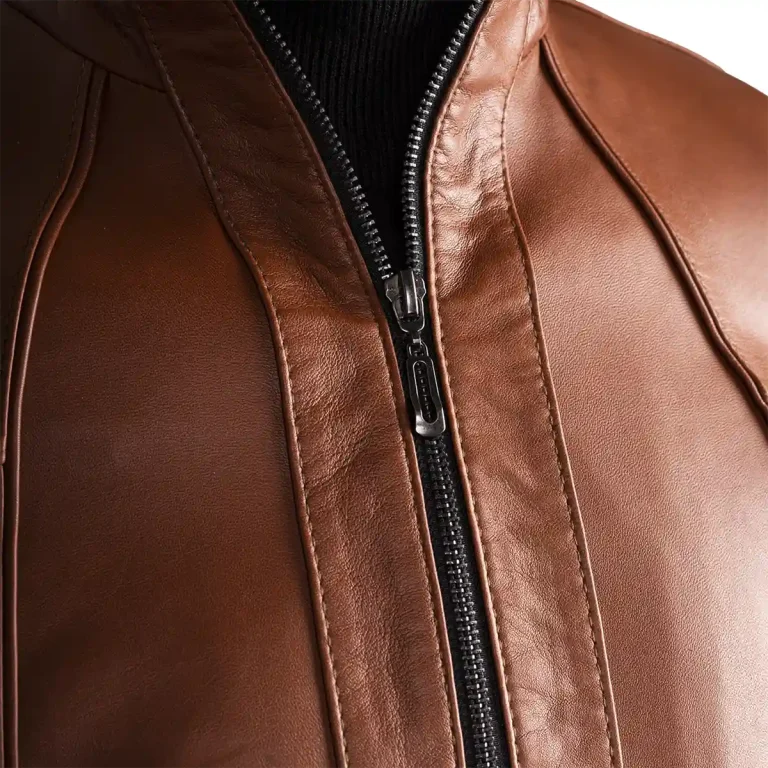 Mens Leather Jacket Code 2104J Honey Color 2