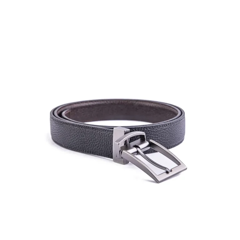 Mens Reversible Leather Belts Code 6153A BlackBrown Color Front S copy