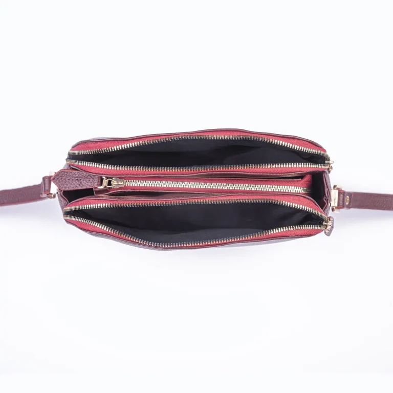 Womens Leather Bag Code 9502B Crimson Color Detail Bag copy