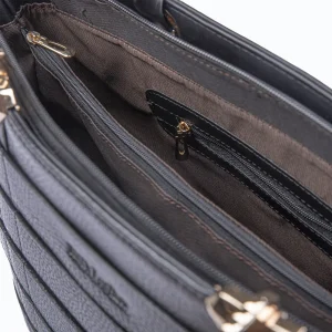 Womens Leather Bag Code 9522B Black Color Detail View copy