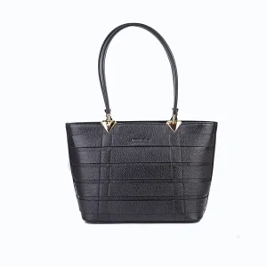 Womens Leather Bag Code 9522B Black Color Front View copy
