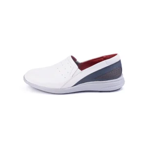 Womens Leather Casual Shoes Code 5011A White Color Side Shot copy