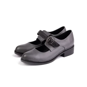 Womens Leather Casual Shoes Code 5242A Gray Color Shot copy