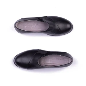 Womens Leather Casual Shoes Code 5244A Black Color High Angle copy