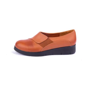Womens Leather Casual Shoes Code 5244A Honey Color Side Shot copy