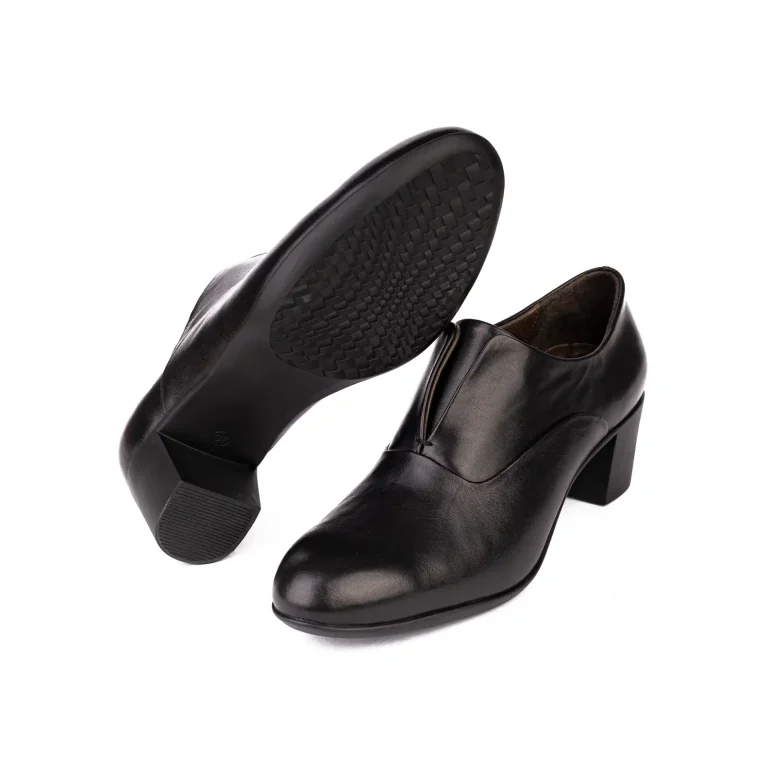 Womens Leather High heel Shoes Code 5058C Black Color Detail Shot copy