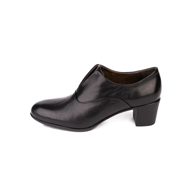 Womens Leather High heel Shoes Code 5058C Black Color Side Shot copy