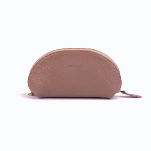 Womens Leather Make Up Bags Code 8080A Cream Color Front Shot copy