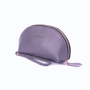 Womens Leather Make Up Bags Code 8080A Gray Color Shot copy