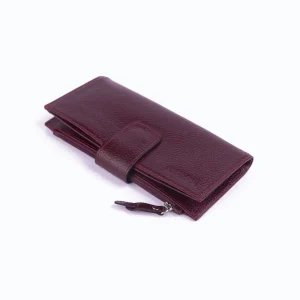 Womens Leather Wallet Code 8070B Crimson Color Shot copy