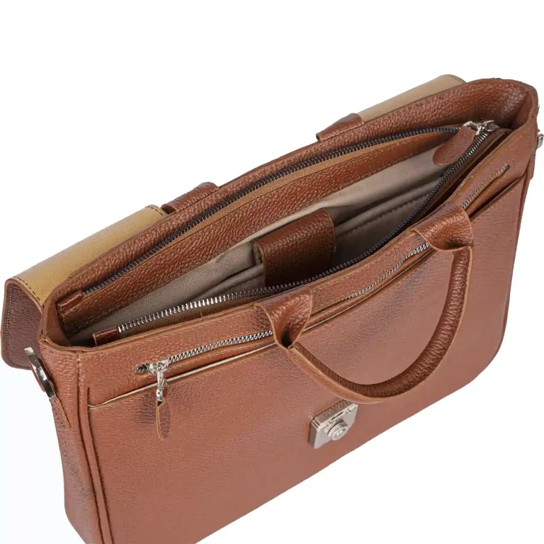Mens Leather Bag Code 9211A B Honey Color Detail View