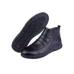 Mens Leather Boots Code 7133Z Black Color Detail Shot copy