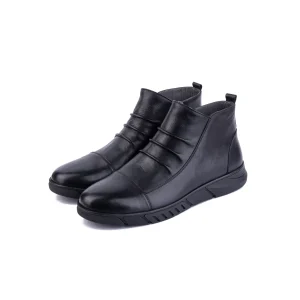 Mens Leather Boots Code 7133Z Black Color Shot copy