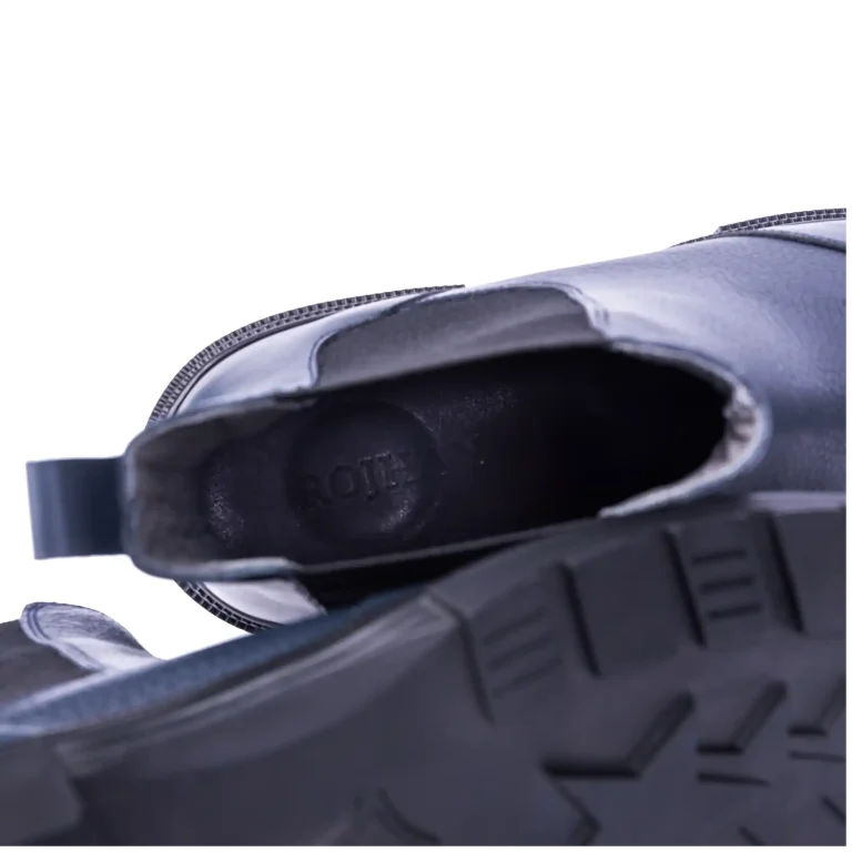Mens Leather Boots Code 7135Z Navy Blue Color Detail View copy