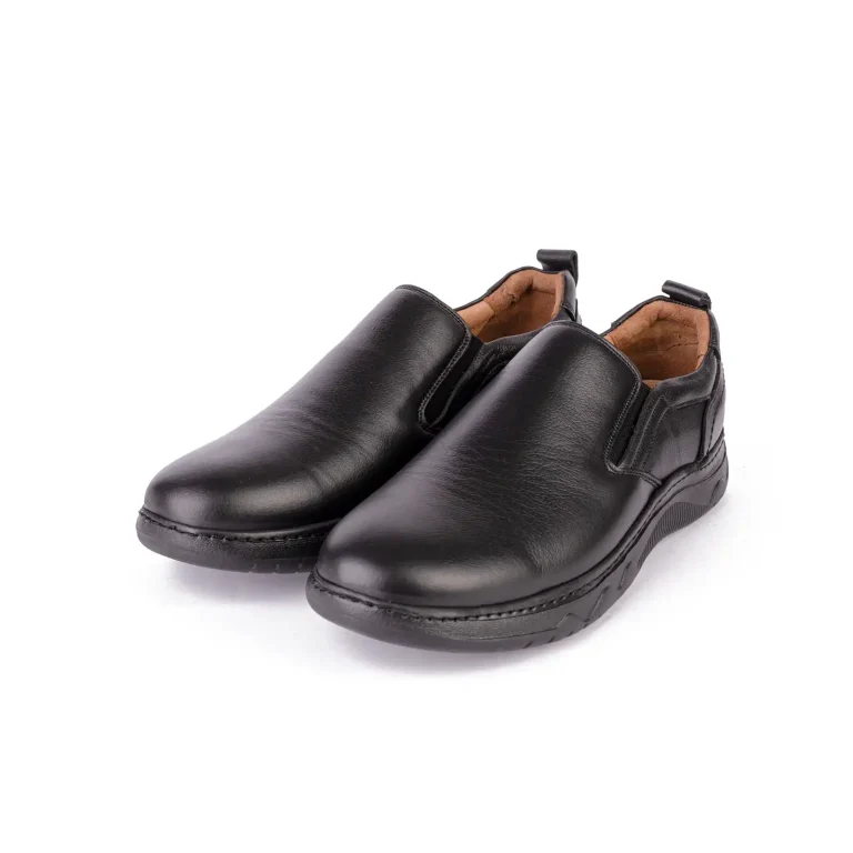Mens Leather Casual Shoes Code 7015B Black Color Shot copy
