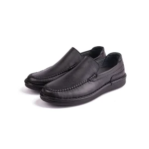 Mens Leather Casual Shoes Code 7185C Black Color Shot copy