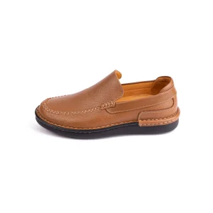 Mens Leather Casual Shoes Code 7185C Honey Color Side Shot copy