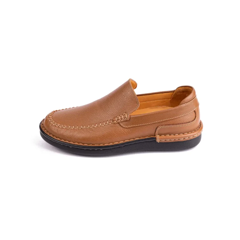 Mens Leather Casual Shoes Code 7185C Honey Color Side Shot copy