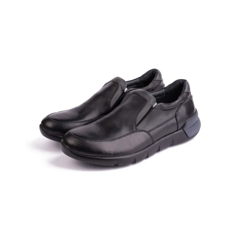 Mens Leather Casual Shoes Code 7193B Black Color Shot copy