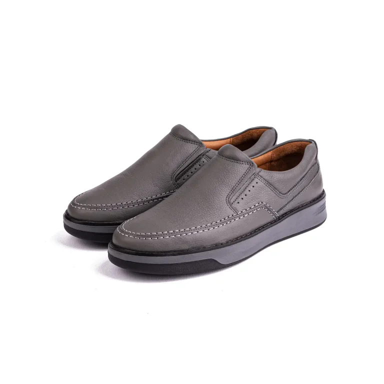 Mens Leather Casual Shoes Code 7199B Gray Color Shot copy
