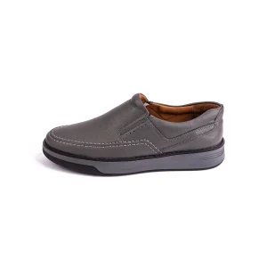 Mens Leather Casual Shoes Code 7199B Gray Color Side Shot copy
