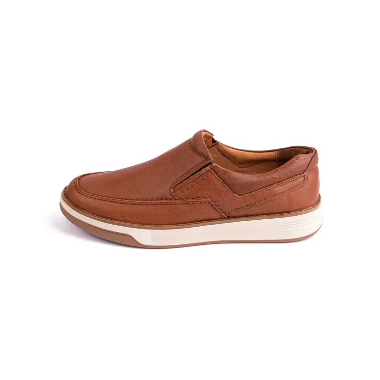 Mens Leather Casual Shoes Code 7199B Honey Color Side Shot copy