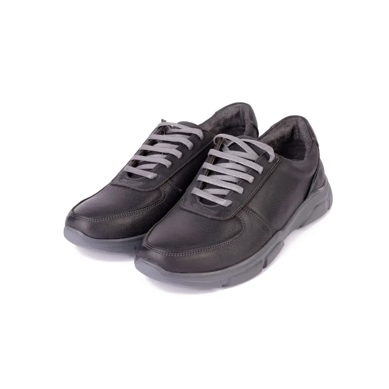 Mens Leather Sneakers Code 7182B Gray Color Shot copy