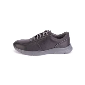 Mens Leather Sneakers Code 7182B Gray Color Side Shot copy
