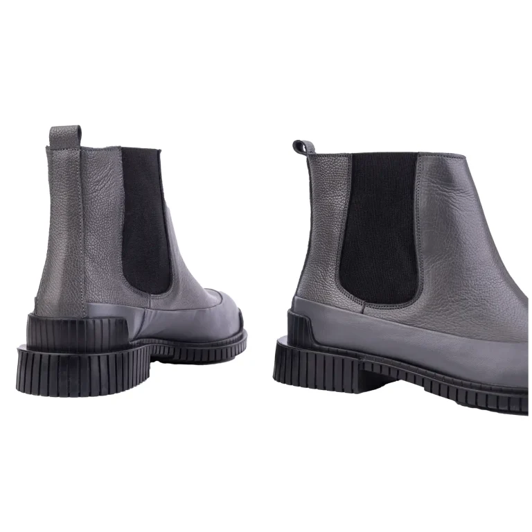 Womens Leather Boots Code 5148Z Gray Color Back Shot copy