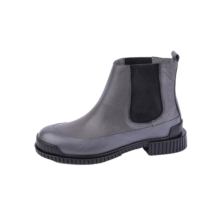 Womens Leather Boots Code 5148Z Gray Color Side Shot copy