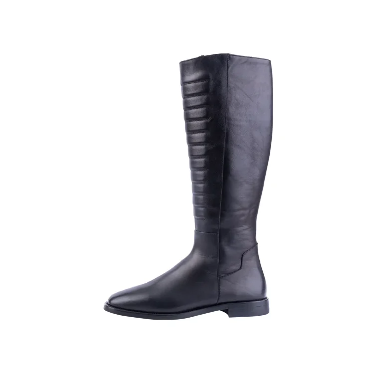 Womens Leather Boots Code 5216ZA Black Color Side Shot copy 1