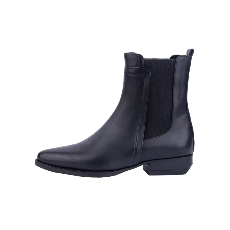 Womens Leather Boots Code 5217Z Black Color Side Shot copy 1