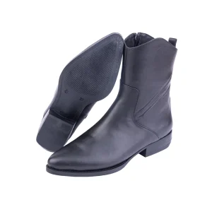 Womens Leather Boots Code 5217ZB Black Color Detail Shot copy