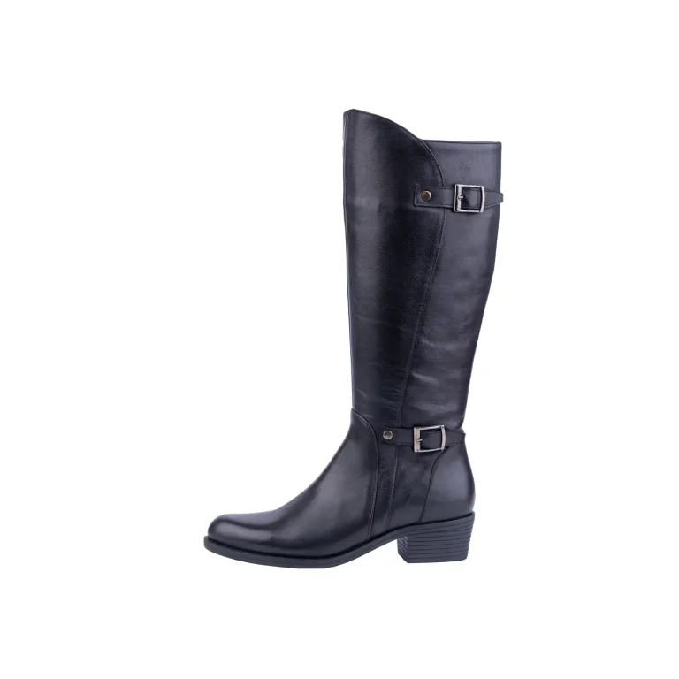 Womens Leather Boots Code 5219Z Black Color Side Shot copy