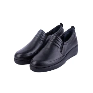 Womens Leather Casual Shoes Code 5246J Black Color Shot copy 1