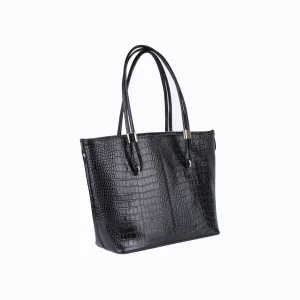 Womens Leather Handbags Code 9243B Croco Black Color Variety Angle copy 1