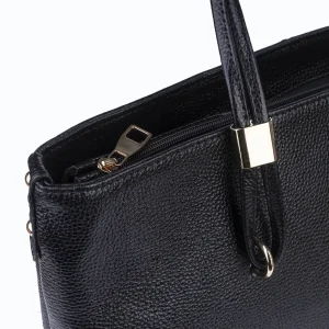 Womens Leather Handbags Code 9243B Floater Black Color Detail View copy