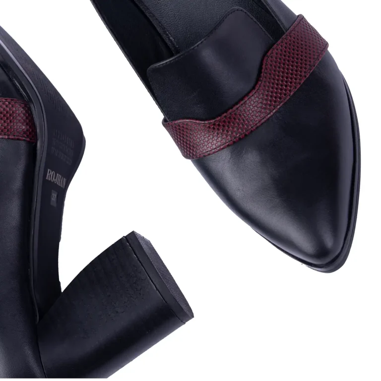 Womens Leather High heel Shoes Code 5124D Black Color Detail Shot copy