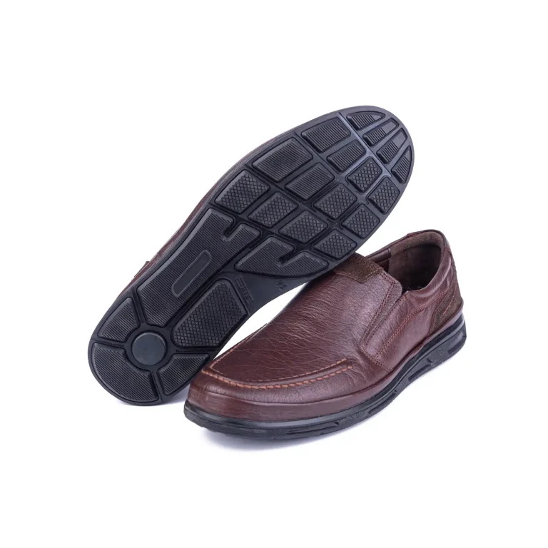 Mens Leather Casual Shoes Code 7185B Brown Color Detail Shot copy 1