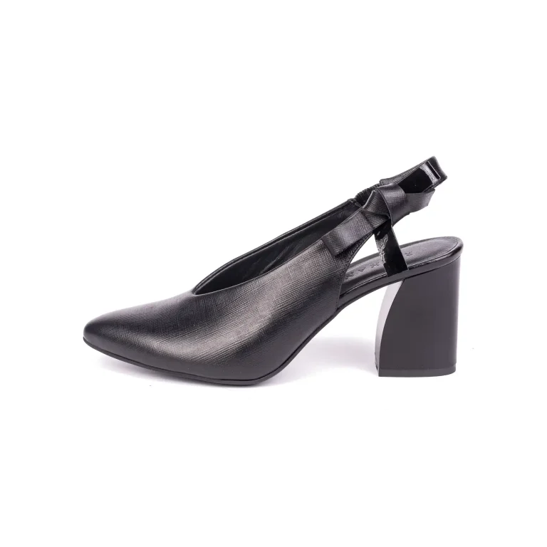 Womens Leather High heel Shoes Code 5117C Black Color Side Shot copy