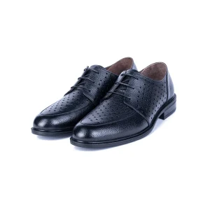 Mens Classic Leather Shoes Code 7111C Black Color Shot copy