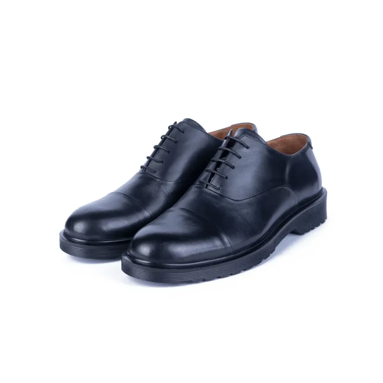 Mens Classic Leather Shoes Code 7166C Black Color Shot copy