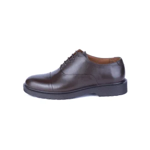 Mens Classic Leather Shoes Code 7166C Brown Color Side Shot copy