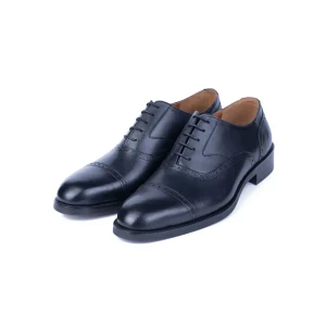 Mens Classic Leather Shoes Code 7176C Black Color Shot copy