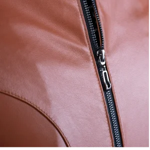 Mens Leather Jacket Code 2112J Honey Color Detail Shot copy