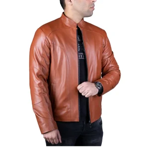 Mens Leather Jacket Code 2112J Honey Color Different Angle copy