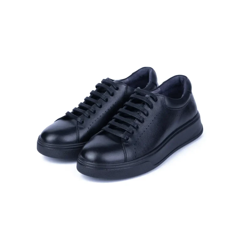 Womens Leather Sneakers Code 5239C Black Color Shot copy