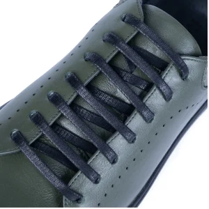 Womens Leather Sneakers Code 5239C Green Color Detail View copy