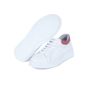 Womens Leather Sneakers Code 5239C White Color Detail Shot copy